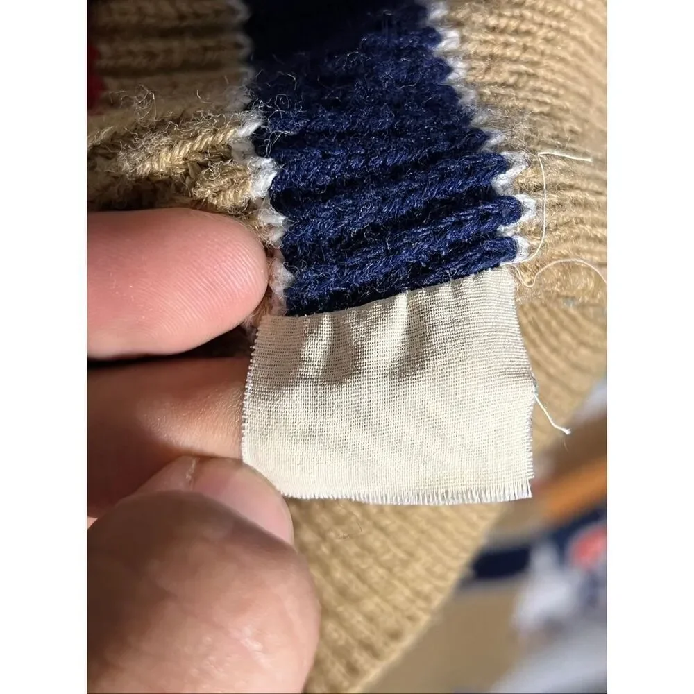 Vintage 90s Robert Bruce Men’s Wool Striped Knit Sweater